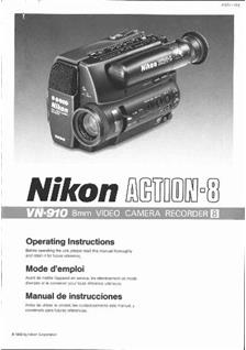 Nikon VN 910 manual. Camera Instructions.